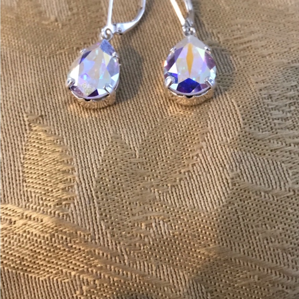 large crystal earrings